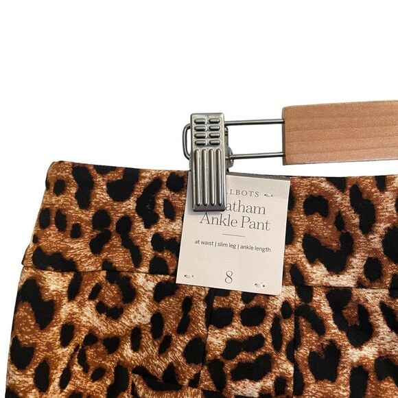 Talbots Chatham Slim Leg Ankle Pants Animal Print Size 8 NWT - Picture 4 of 8